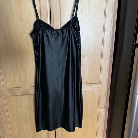 Black Corset Style Dress with Spaghetti Straps - Picture 7 of 7